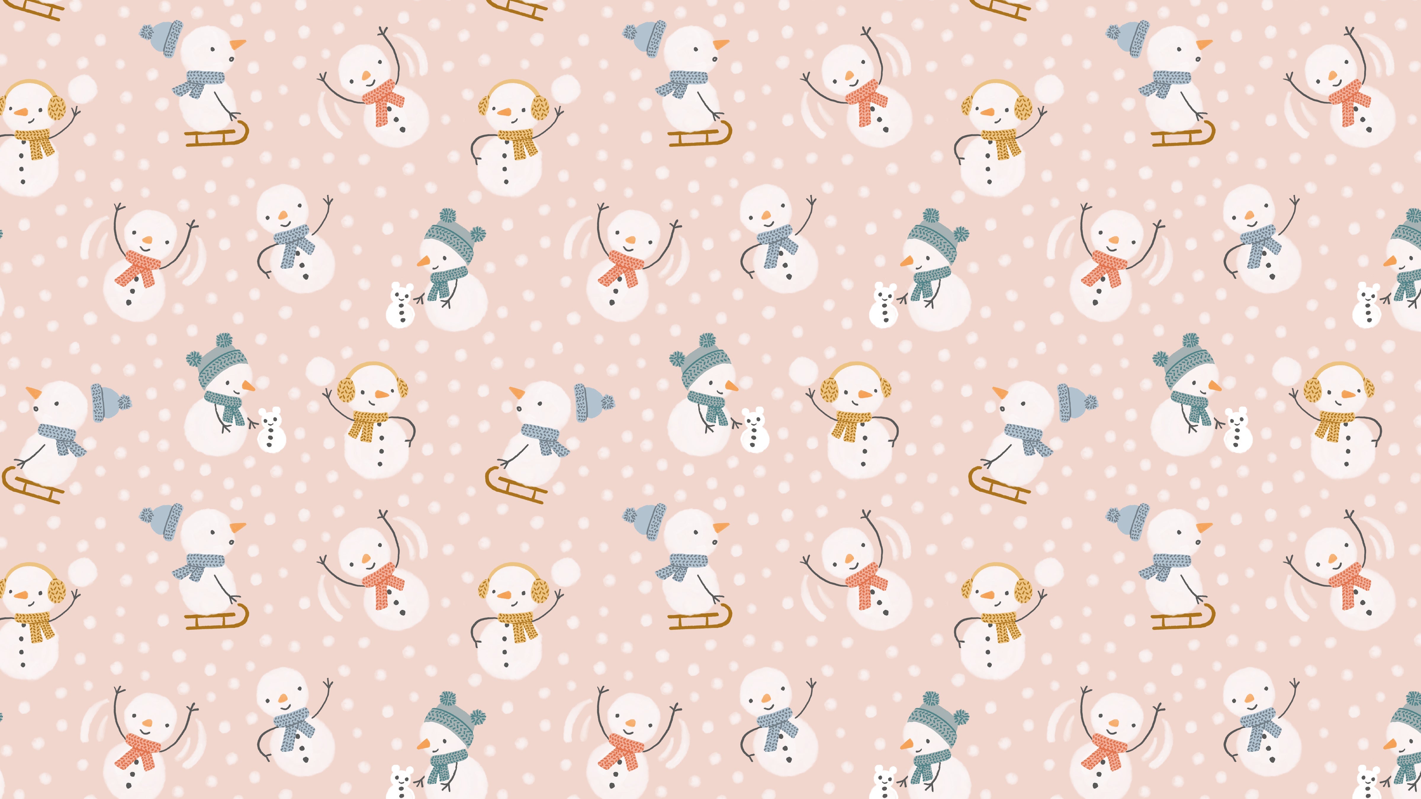 Pink Snowmen