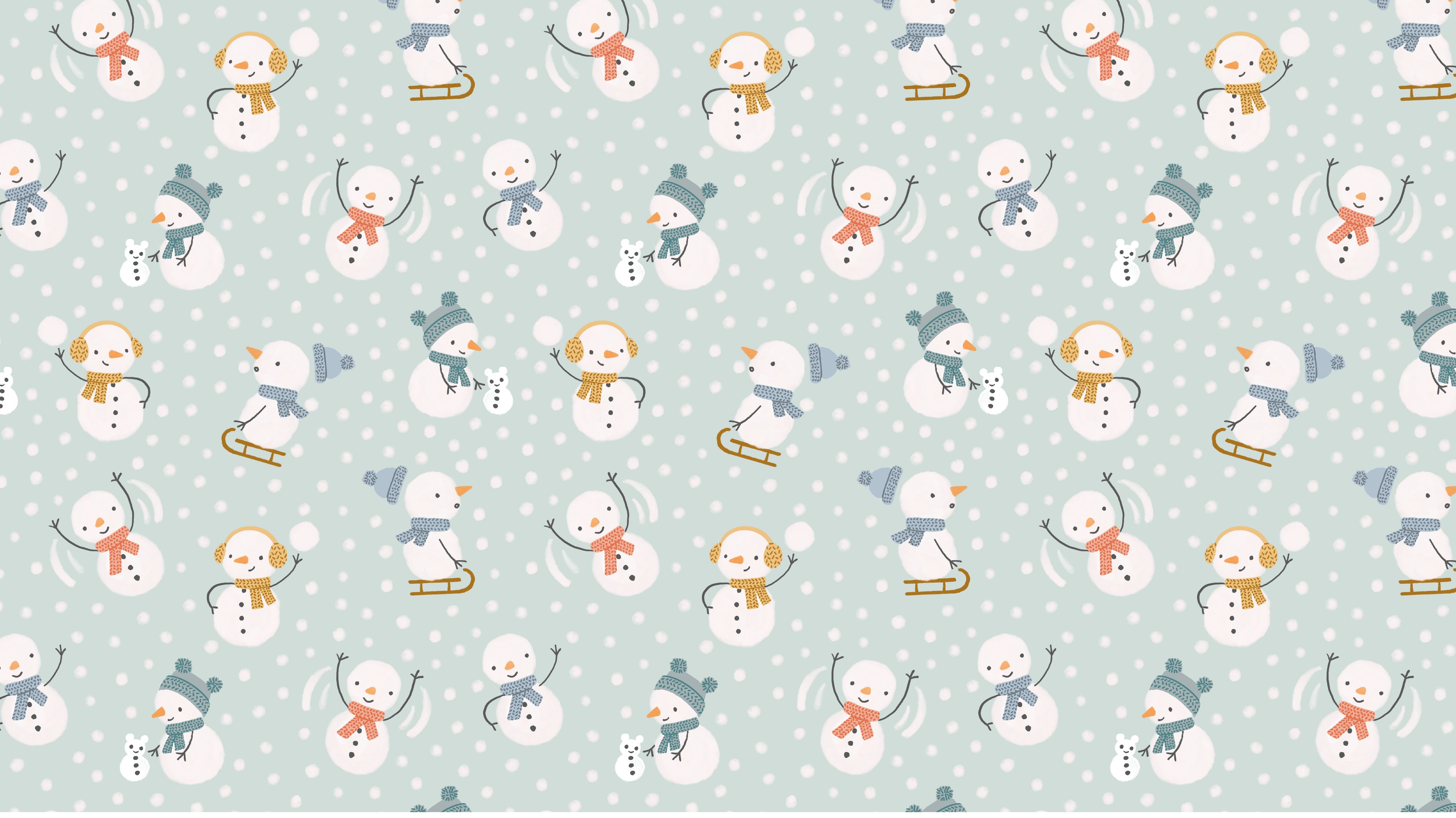 Blue Snowmen