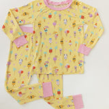 Ice Cream Dreams Yellow Two-Piece Pajamas