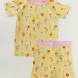 Ice Cream Dreams Yellow Short Sleeve Sets