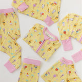 Ice Cream Dreams Yellow Short Sleeve Sets
