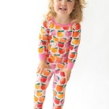 A is for Apple Pink Two-Piece Pajamas