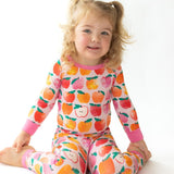A is for Apple Pink Two-Piece Pajamas