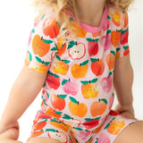 A is for Apple Pink Short Sleeve Set
