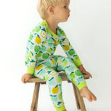 A is for Apple Green Two-Piece Pajamas