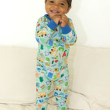 Back To School Blue Two-Piece Pajamas