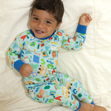 Back To School Blue Two-Piece Pajamas