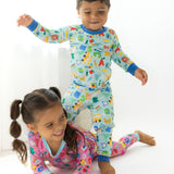 Back To School Blue Two-Piece Pajamas