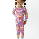 Back To School Pink Two-Piece Pajamas