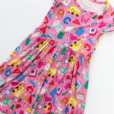 Back To School Pink Twirl Dress