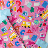 Back To School Pink Two-Piece Pajamas