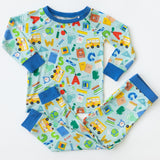 Back To School Blue Two-Piece Pajamas