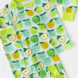 A is for Apple Green Two-Piece Pajamas
