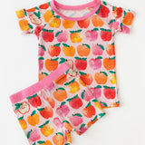 A is for Apple Pink Short Sleeve Set