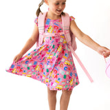 Back To School Pink Twirl Dress