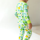 A is for Apple Green Two-Piece Pajamas