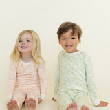 Green Pastel Palms Two-Piece Set