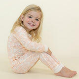 Pink Pastel Palms Two-Piece Set