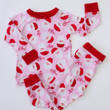 Santa Squad Pink Two-Piece Pajamas