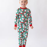 Santa Squad Green Two-Piece Pajamas