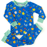 Let's Party Blue Two-Piece Pajamas