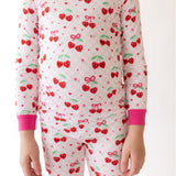 Cherry Hearts Two-Piece Pajamas
