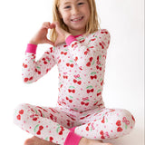 Cherry Hearts Two-Piece Pajamas