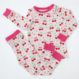 Cherry Hearts Two-Piece Pajamas
