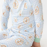 Hop To It Blue Two-Piece Pajamas