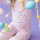 Hop To It Pink Two-Piece Pajamas
