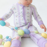 Lavender Stripe Zippy