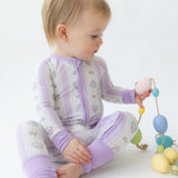 Lavender Stripe Zippy