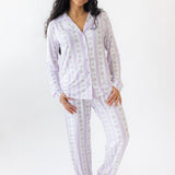 Lavender Stripe Women's PJ Set