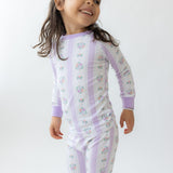 Lavender Stripe Two-Piece Pajamas