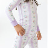 Lavender Stripe Two-Piece Pajamas
