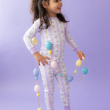 Lavender Stripe Two-Piece Pajamas