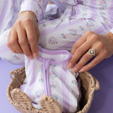 Lavender Stripe Zippy