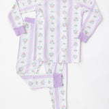 Lavender Stripe Two-Piece Pajamas