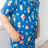 Ice Cream Dreams Blue Short Sleeve Sets