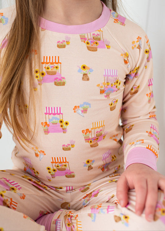 Flower Market Two-Piece Pajamas